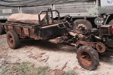 Bị bắt gỗ lậu, một đối tượng cầm dao đòi chém cán bộ kiểm lâm