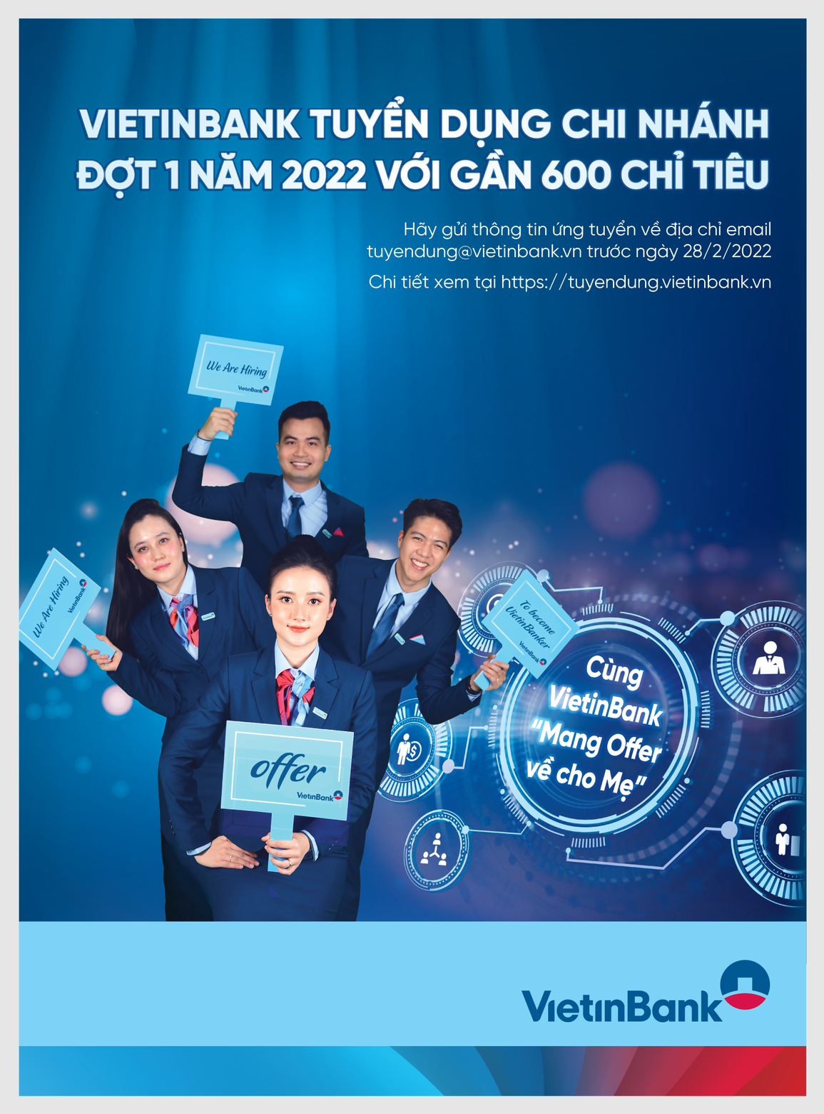 VietinBank tuyển dụng gần 600 chỉ tiêu trên toàn quốc - 1 VietinBank tuyển dụng gần 600 chỉ tiêu trên toàn quốc - 1