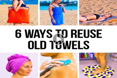 6 cách tuyệt vời tận dụng khăn tắm cũ