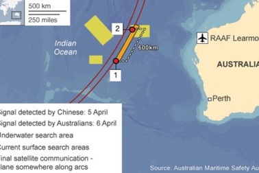 Thu được tín hiệu nghi của hộp đen MH370 tại vị trí máy bay liên lạc lần cuối
