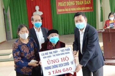Cụ bà 103 tuổi ủng hộ 3 tấn gạo phòng, chống dịch Covid-19