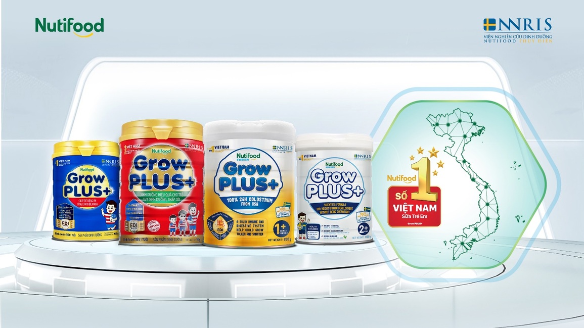 Nutifood GrowPLUS+ 3 năm liên tiếp đứng đầu doanh thu sữa trẻ em tại Việt Nam - 1 Nutifood GrowPLUS+ 3 năm liên tiếp đứng đầu doanh thu sữa trẻ em tại Việt Nam - 1