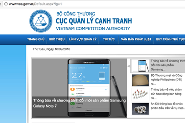 Cục Quản lý cạnh tranh khuyến cáo người dùng ngừng sử dụng Note7 ngay