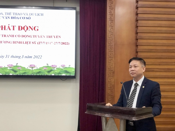 Ông Lương Đức Thắng, Phó Cục trưởng Cục Văn hóa Cơ sở phát động cuộc thi.