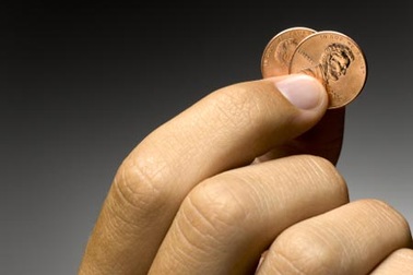 Đồng năm xu trên đường