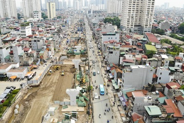 Hà Nội: Toàn cảnh công trường đường vành đai 2 đoạn Minh Khai – Đại La