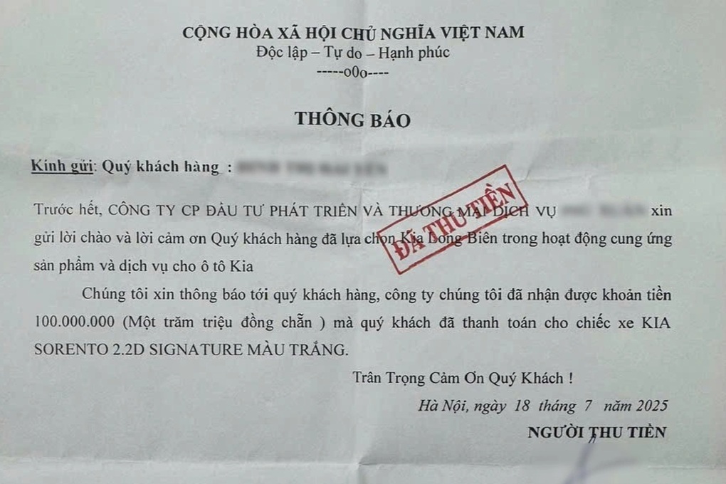 Bị hủy cọc khi mua Sorento, khách chờ cả tuần vẫn chưa nhận lại 100 triệu - 1 Bị hủy cọc khi mua Sorento, khách chờ cả tuần vẫn chưa nhận lại 100 triệu - 1