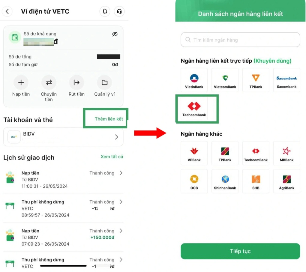 Hướng dẫn chuyển tài khoản ePass và VETC sang tài khoản giao thông - 5 Hướng dẫn chuyển tài khoản ePass và VETC sang tài khoản giao thông - 5