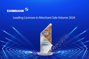 Eximbank nhận giải “Ngân hàng dẫn đầu về doanh số thanh toán thẻ năm 2024” của JCB