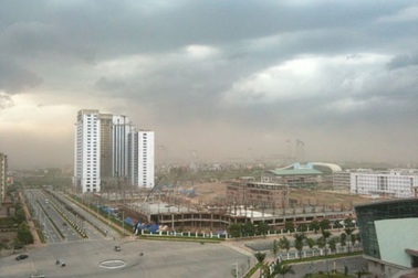 Video clip “bão bụi” mù mịt Hà Nội