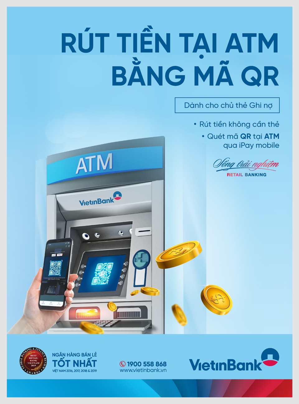 VietinBank triển khai rút tiền bằng mã QR tại ATM - 1 VietinBank triển khai rút tiền bằng mã QR tại ATM - 1