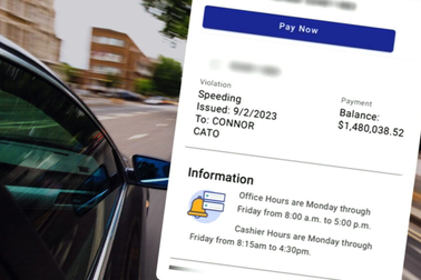 Chạy quá tốc độ cho phép, một tài xế nhận vé phạt gần 1,5 triệu USD