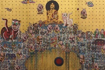 Ấn tượng tranh dát vàng tại triển lãm của hoạ sĩ Bùi Thanh Tâm