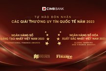 Ngân hàng CIMB Việt Nam đạt 2 giải thưởng quốc tế về đổi mới sáng tạo 2023