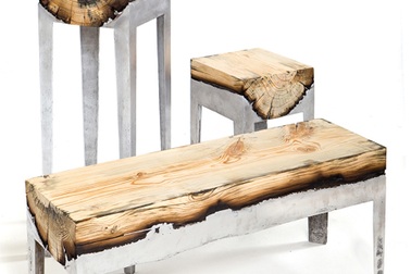 Những chiếc ghế ấn tượng từ gỗ và nhôm