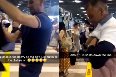 "Né" phí quá cân, hành khách “nhồi” cùng lúc 15 chiếc áo lên người