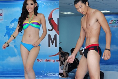 Thí sinh dự thi siêu mẫu trong trang phục đồ tắm