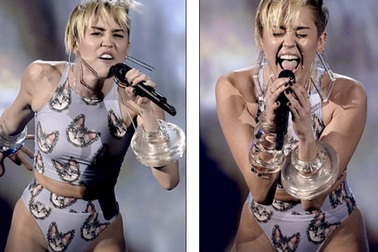 Miley Cyrus diện biniki và hát trên sân khấu AMA