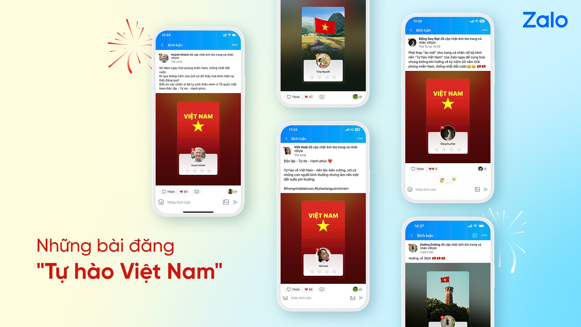 1 triệu người dùng đổi khung ảnh đại diện và hình nền Zalo mừng đại lễ 30/4 - 3