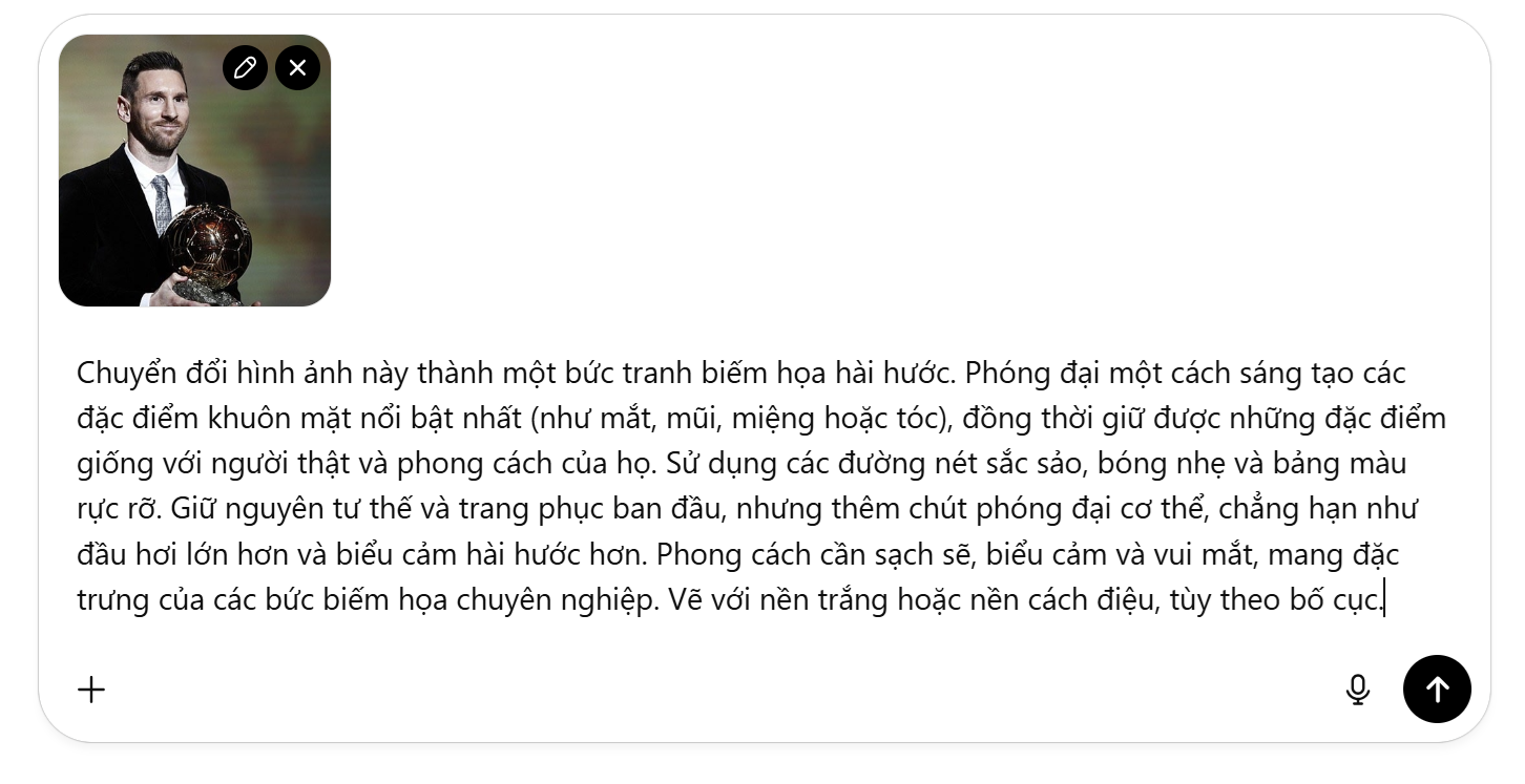 Hướng dẫn dùng ChatGPT biến ảnh chụp thành tranh biếm họa hài hước - 2 Hướng dẫn dùng ChatGPT biến ảnh chụp thành tranh biếm họa hài hước - 2