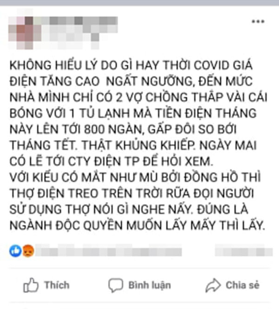 Lý giải nguyên nhân hoá đơn tiền điện tháng 4 tăng mạnh so với trước - 1 Lý giải nguyên nhân hoá đơn tiền điện tháng 4 tăng mạnh so với trước - 1