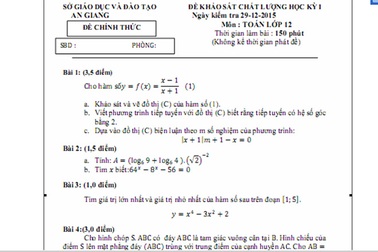 Sở Giáo dục An Giang thừa nhận sai sót trong đề thi Toán