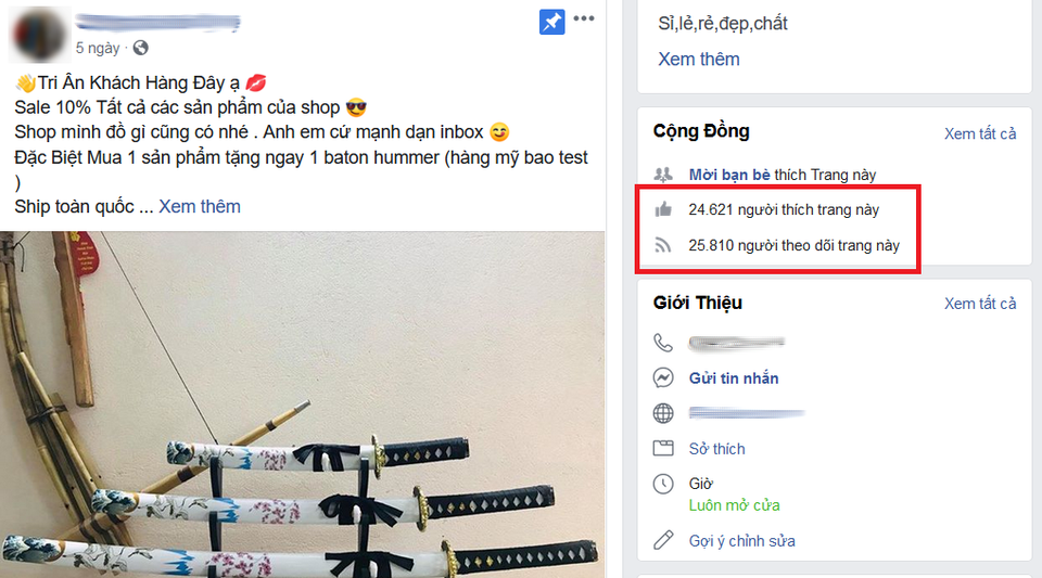 Ngang nhiên quảng cáo, rao bán dao, kiếm, dùi cui điện… trên Facebook - 1 Ngang nhiên quảng cáo, rao bán dao, kiếm, dùi cui điện… trên Facebook - 1