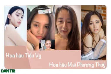 Lộ mặt mộc, Hoa hậu Mai Phương Thúy, Tiểu Vy "hiện nguyên hình" ra sao?