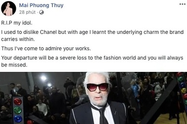 Sao Việt đồng loạt bày tỏ lòng tiếc thương ông hoàng thời trang Karl Lagerfeld