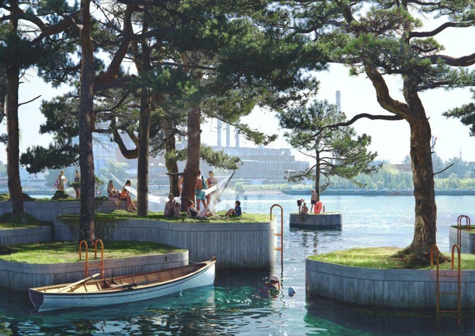 Công viên nổi ở Đan Mạch - nơi người dân chèo thuyền, bơi lội và làm nông - 2