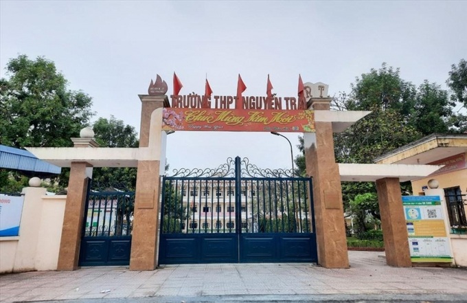 Trường THPT Nguyễn Trãi, nơi xảy ra sự việc.