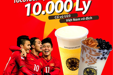 TocoToco tặng 10.000 ly trà sữa cổ vũ chiến thắng của đội tuyển U23 ngày 27/01