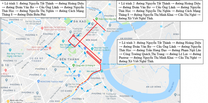 Cấm xe trên các tuyến đường trung tâm TPHCM trong hai ngày 10-11/2 - Ảnh 1. Cấm xe trên các tuyến đường trung tâm TPHCM trong hai ngày 10-11/2 - Ảnh 1.