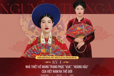 Nhà thiết kế mang trang phục "vua", "hoàng hậu" của Việt Nam ra thế giới