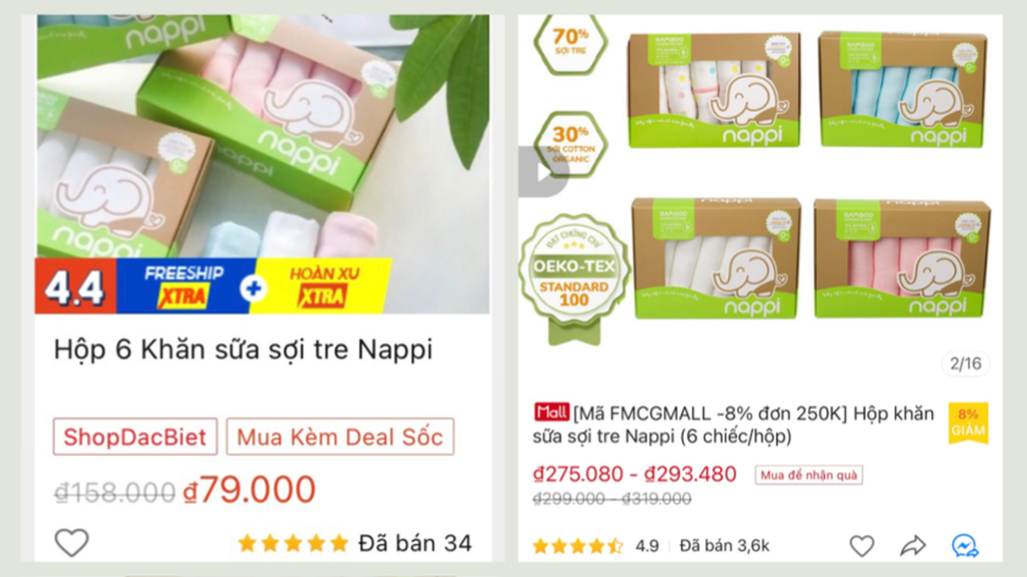 Phát hiện hàng giả khăn sữa Nappi - mách mẹ cách chọn hàng chuẩn - 1 Phát hiện hàng giả khăn sữa Nappi - mách mẹ cách chọn hàng chuẩn - 1