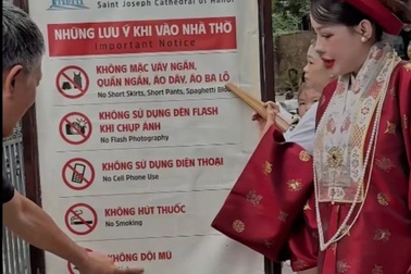 Xác minh clip DJ Ngân 98 phản ánh bị đuổi khỏi Nhà thờ Lớn Hà Nội