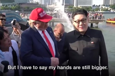 Bản sao lãnh đạo Mỹ - Triều “gây sốt” tại Singapore