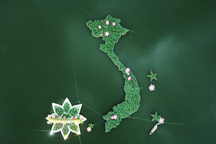 Độc đáo bản đồ Việt Nam kết từ 5.000 chậu sen, lớn nhất từ trước đến nay