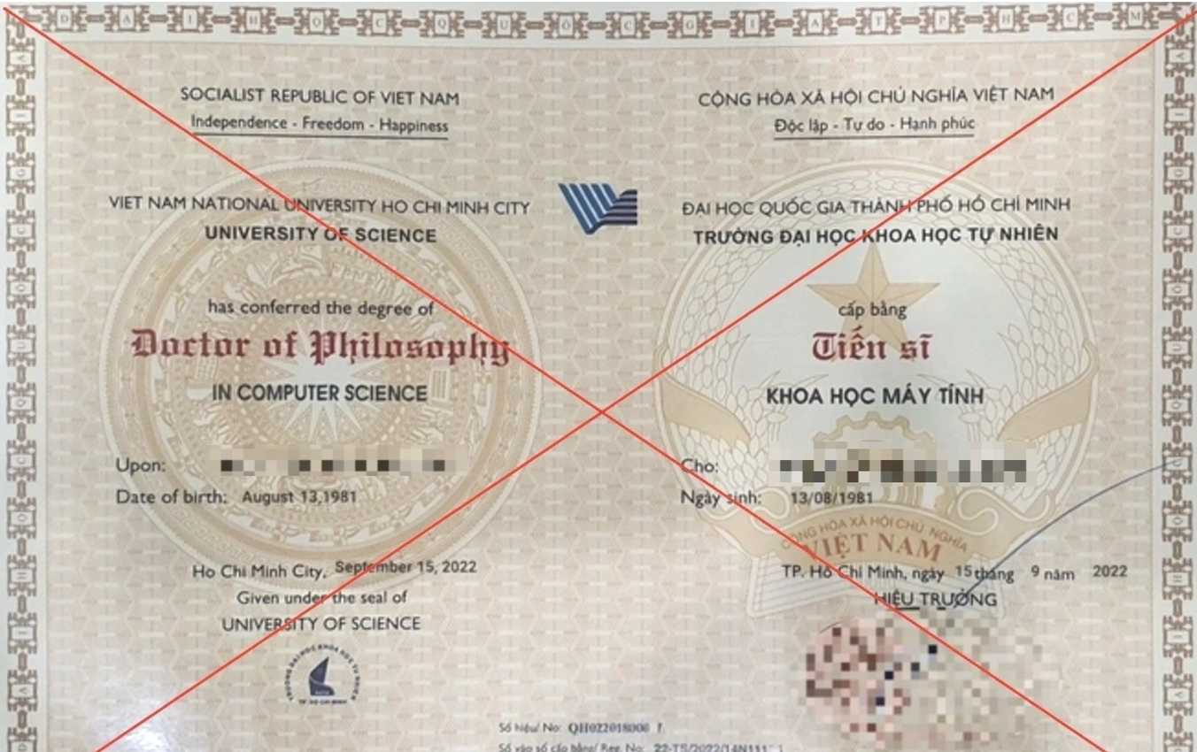 Případ superpodvodného doktorátu, do kterého se dostalo mnoho škol: Podpis od jedné osoby druhé - 2 Vụ tiến sĩ siêu lừa nhiều trường sập bẫy: Chữ ký người này sang người kia - 2