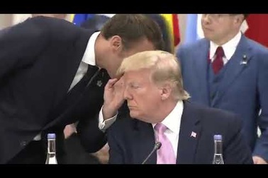 Tổng thống Macron nói thầm với ông Trump tại hội nghị G20