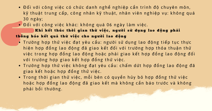 Quy định trong Bộ Luật Lao động về thử việc - Ảnh 3.