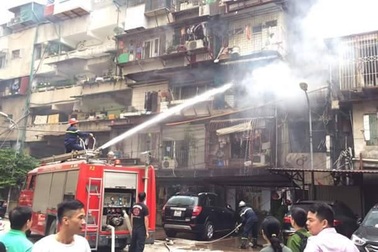 Hà Nội: Cháy tại khu tập thể Ban cơ yếu Chính phủ