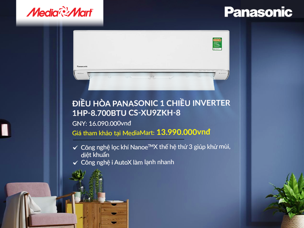 Top 5 điều hòa Panasonic giảm giá, đáng mua dịp hè 2023 - 4 Top 5 điều hòa Panasonic giảm giá, đáng mua dịp hè 2023 - 4