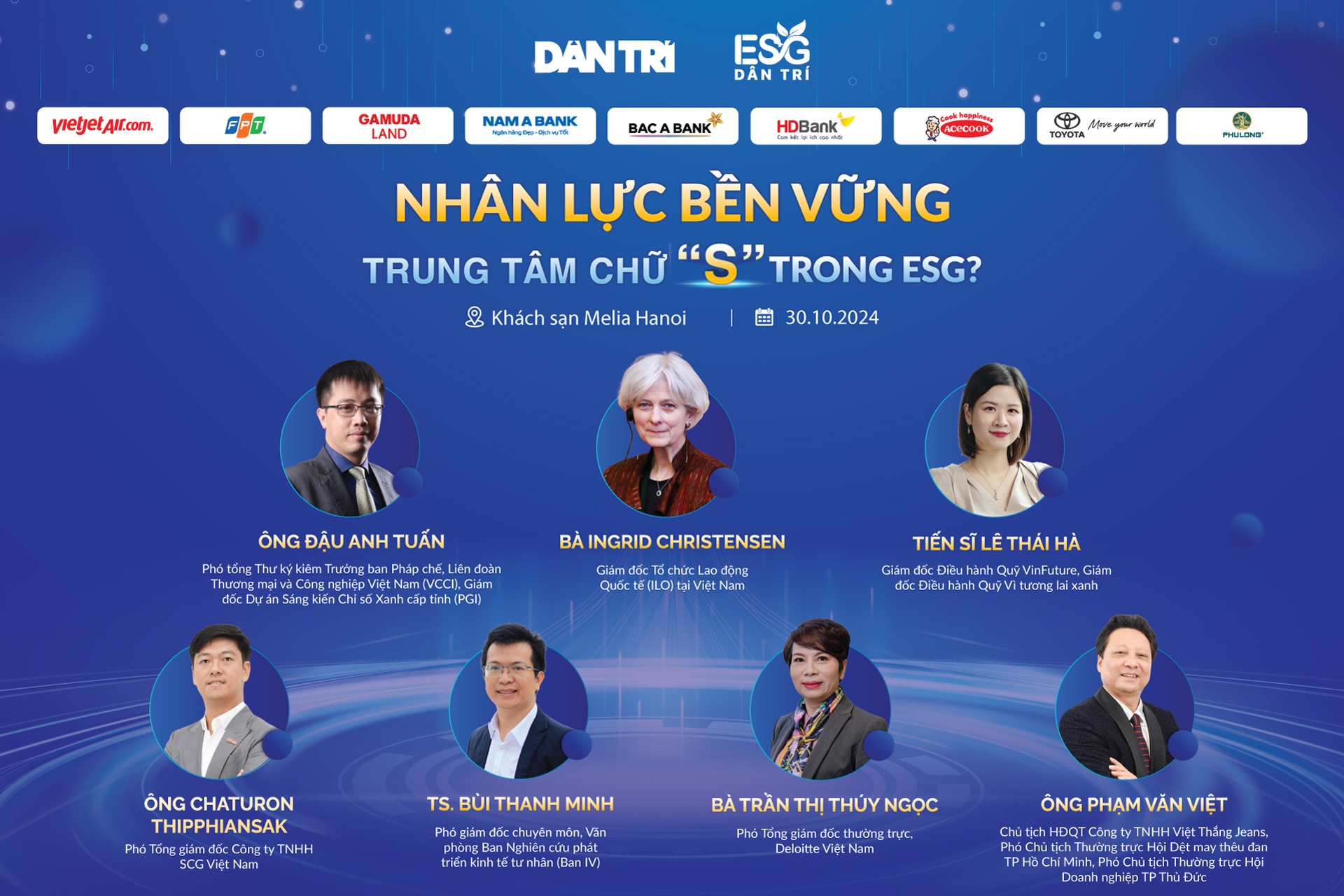 Dàn diễn giả tại hội thảo nhân lực bền vững do báo Dân trí tổ chức sáng 30/10 - 1 Dàn diễn giả tại hội thảo nhân lực bền vững do báo Dân trí tổ chức sáng 30/10 - 1