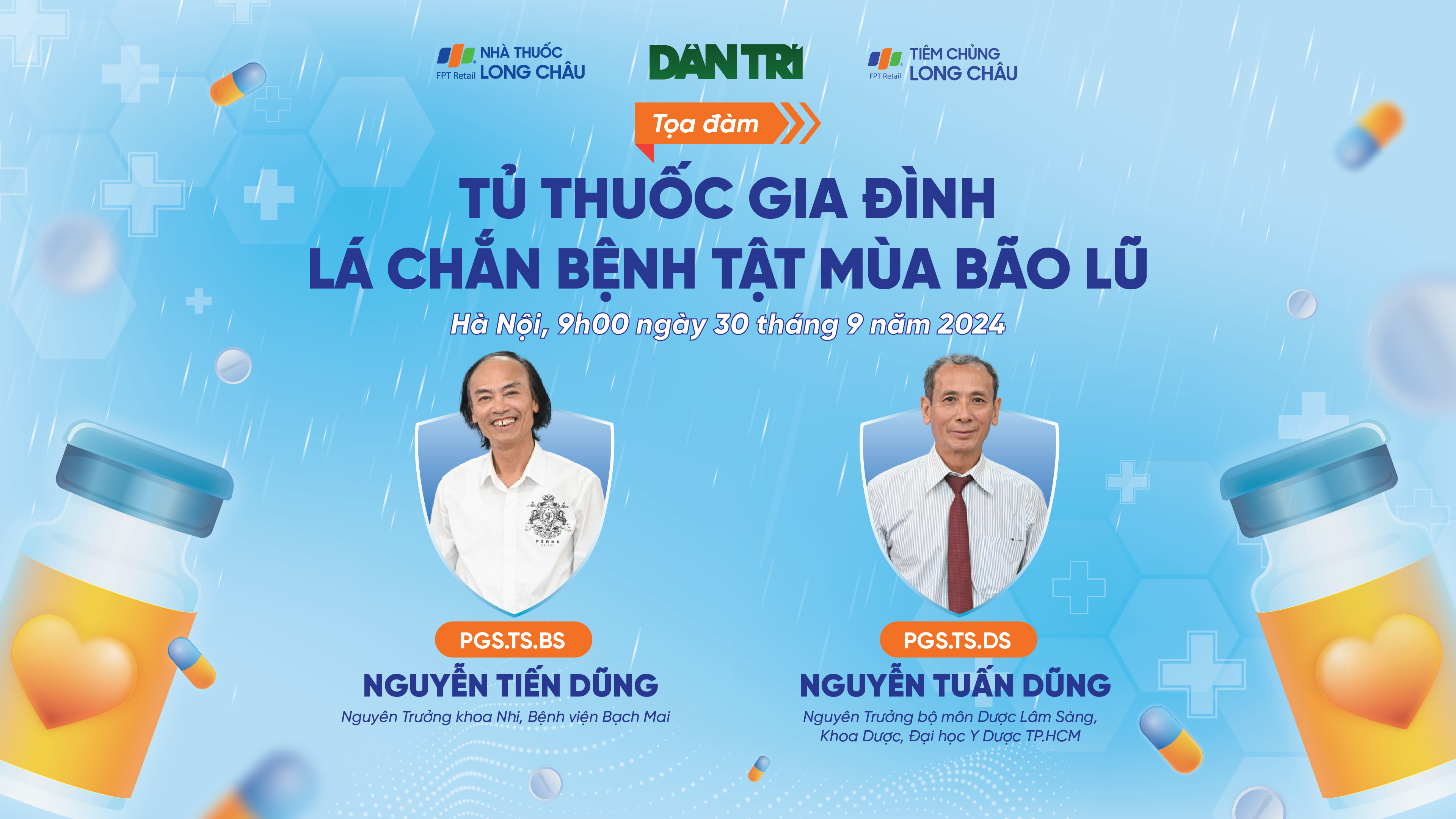 Tọa đàm trực tuyến Tủ thuốc gia đình: Lá chắn bệnh tật mùa bão lũ - 1