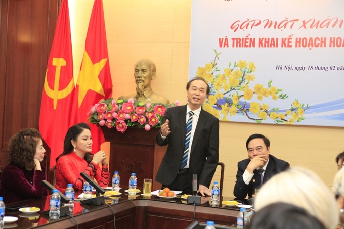 Ông Dương Đức Lân, Chủ tịch Hiệp hội Giáo dục nghề nghiệp và Nghề công tác xã hội VN phát biểu tại cuộc gặp