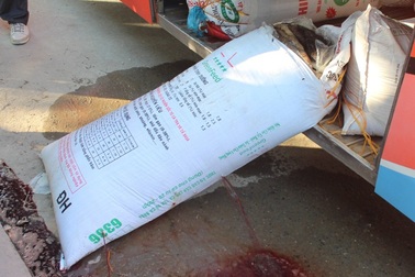 Thu giữ 600kg nội tạng hôi thối trên xe khách