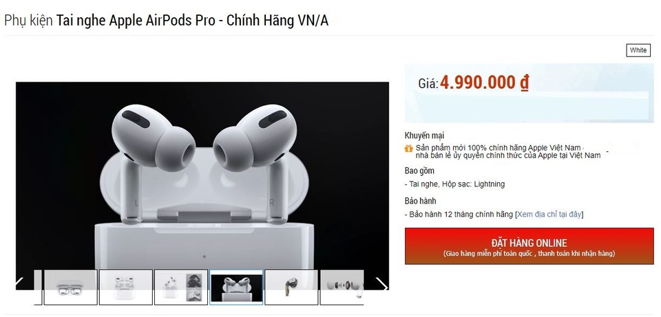 Bất ngờ AirPods Pro chính hãng rẻ hơn cả hàng xách tay - 1 Bất ngờ AirPods Pro chính hãng rẻ hơn cả hàng xách tay - 1