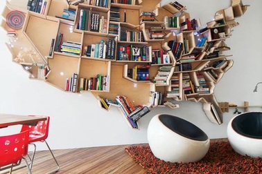 Trang trí giá sách đầy ấn tượng