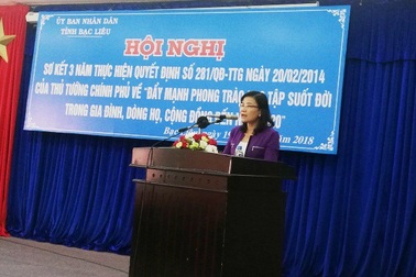 Bạc Liêu: 3 năm thực hiện đề án 281, hơn 100.000 gia đình học tập được công nhận